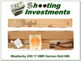 Weatherby XXII 17 HMR Bolt action Anschutz made NIB - 1 of 4