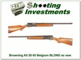 Browning A5 20 Gauge 65 Belgium Blond 26in IC VR - 1 of 4