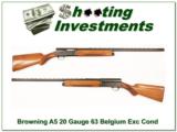 Browning A5 20 Gauge 63 Belgium Blond VR! - 1 of 4