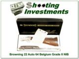 Browning 22 Auto Grade II 64 Belgium unfired in box! - 1 of 4