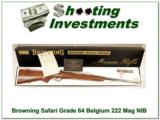 Browning Safari Grade Belgium 222 Rem Mag RARE NIB! - 1 of 4