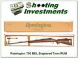 Remington 700 BDL Engraved Custom Deluxe 7mm RUM ANIB - 1 of 4