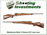 Weatherby Mark V Deluxe 257 Wthy Mag Extra Nice Wood! - 1 of 4