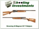 Browning A5 Magnum 20 71 Belgium 26in IC VR! - 1 of 4