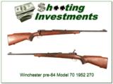 Winchester Model 70 pre-64 1952 270 all original - 1 of 4