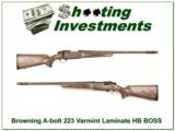 Browning A-bolt Stainless Laminated Varmint 223 as new BOSS - 1 of 4