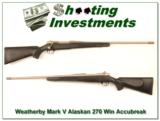 Weatherby Mark V Alaskan 270 Win Accubreak as new! - 1 of 4