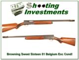 Browning A5 Sweet Sixteen 1951 Belgium Solid Rib - 1 of 4