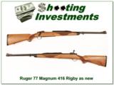 Ruger 77 Safari Magnum 416 Rigby as new! - 1 of 4