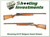 Browning A5 Sweet Sixteen 67 Belgium Vent Rib - 1 of 4