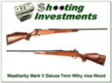 Weatherby Mark V Deluxe 7mm Wthy nice Wood - 1 of 4
