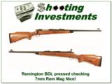 Remington 700 BDL 7mm pressed Checkering nice! - 1 of 4