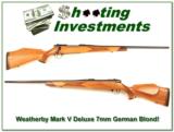 Weatherby Mark V Deluxe German Blond 7mm Wthy Mag! - 1 of 4