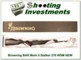 Browning BAR Mark II Stalker 270 WSM Factory NEW! - 1 of 4