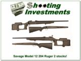 Savage Model 12 in 204 Ruger HB with target stock and original stock - 1 of 4