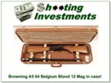 Browning A5 12 Magnum 64 Belgium BLOND in Case 28in - 1 of 4