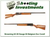 Browning A5 20 Gauge 65 Belgium Honey Blond VR! - 1 of 4