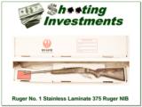 Ruger No. 1 Stainless Laminated 375 Ruger NIB! - 1 of 4