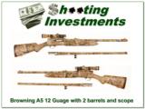Browning A5 2 barrel hunting combo 12 gauge camo! - 1 of 4