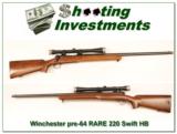 Winchester 70 Pre-64 1953 RARE 220 Swift Heavy Barrel original! - 1 of 4