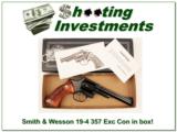 Smith & Wesson Model 19-4 357 Mag 6in Outstanding in box with papers! - 1 of 4