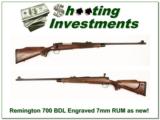  Remington 700 BDL 7mm RUM Ultra Magnum Engraved as new! - 1 of 4