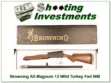 Browning A5 Magnum 12 Wild Turkey Federation NIB! - 1 of 4