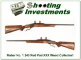 Ruger No. 1 Red Pad 243 Win XX Wood! - 1 of 4