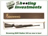 Browning BAR Stalker Light Weight 243 Win ANIB! - 1 of 4