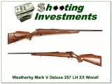 Weatherby V Mark Deluxe
******
LEFT
HAND
***** 257 XX Wood! - 1 of 4