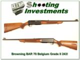 Browning BAR Grade II 243 1970 Belgium Exc Cond! - 1 of 4
