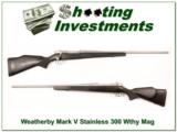 Weatherby Mark V USA made Stainless 300 Wthy Mag - 1 of 4