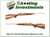 Sako 75 III Stainless with Walnut 7mm-08 Exc Cond! - 1 of 4