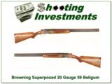 Browning Superposed 20 Gauge 59 Belgium XX Wood! - 1 of 4