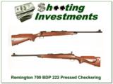Remington 700 BDL 222 Rem MAGNUM older Pressed Checking Exc Cond! - 1 of 4
