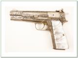 Browning HP 9mm Renaissance hand engraved Belgium made in case! - 2 of 4