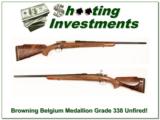 Browning Medallion Grade 338 Win Belgium unfired! - 1 of 4