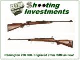 Remington 700 BDL 7mm RUM Ultra Magnum Engraved as new! - 1 of 4