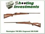 Remington 700 BDL Engraved Custom Deluxe 300 RUM - 1 of 4