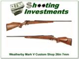 Weatherby Mark V Custom Shop 26in 7mm Wthy Mag! - 1 of 4