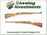 Browning Safari Grade 338 63 Belgium Blond! - 1 of 4