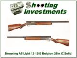 Browning A5 Light 12 Rare 1950 Belgium 26nin IC Solid - 1 of 4
