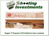 Ruger 77 Express 270 XX Wood Unfired in box…cracked - 1 of 5
