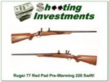Ruger 77 older Red Pad pre-Warning 220 Swift Varmint! - 1 of 4