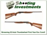 Browning 22 Auto Thumbwheel First Year Exc Cond! - 1 of 4