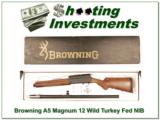 Browning A5 Magnum 12 Wild Turkey Federation NIB!- 1 of 4