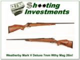 Weatherby Mark V Deluxe 7mm Wthy Mag 26in Exc Cond!
- 1 of 4