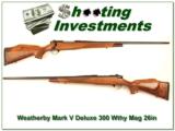 Weatherby Mark V Deluxe 26in 300 Wthy Mag Exc Cond!- 1 of 4