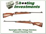 Remington 700 BDL Vintage Stainless 7mm Pressed Checkering - 1 of 4