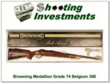 Browning Medallion Grade 308 74 Belgium unfired in box!- 1 of 4